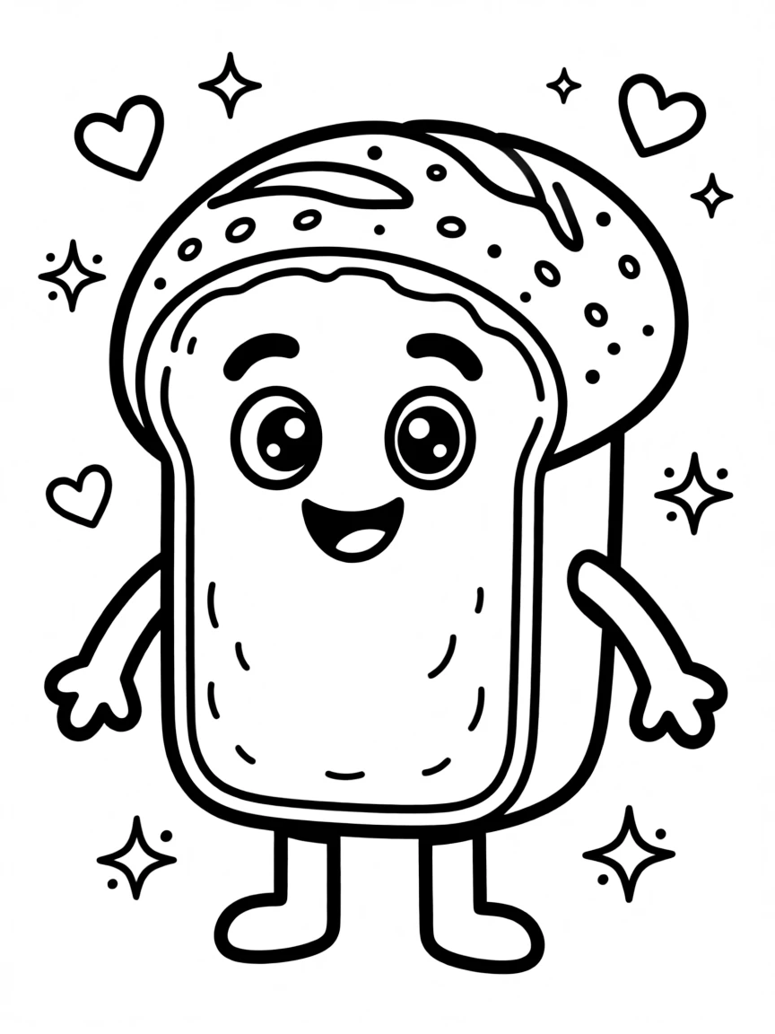 A happy little baguette with a crusty top.
