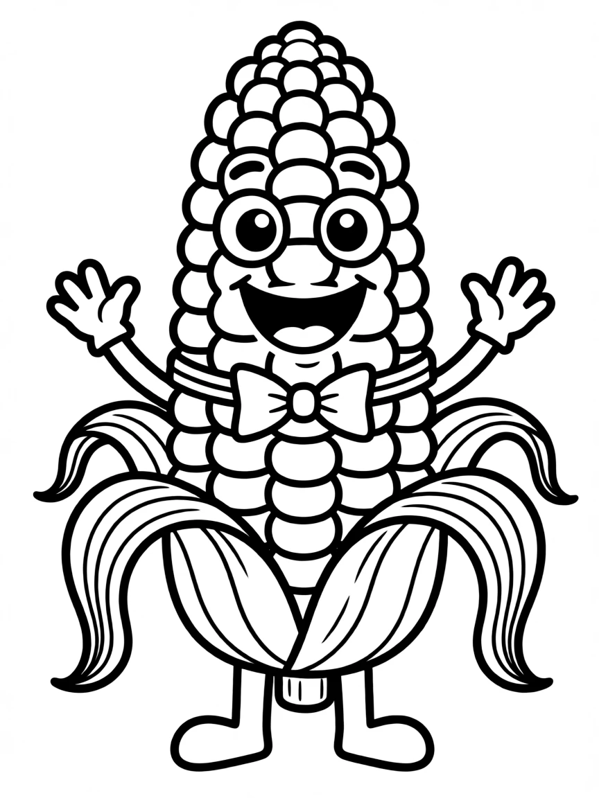 A silly corn cob with big kernels.