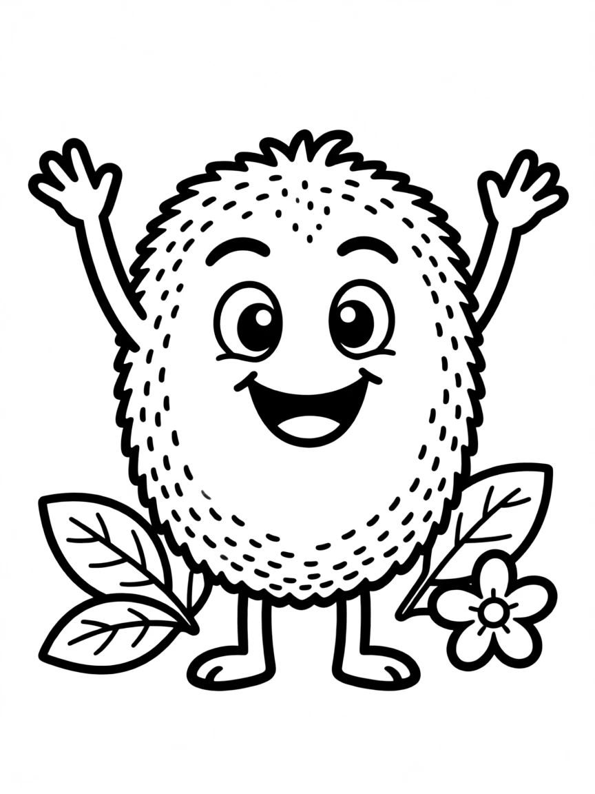 A cheerful kiwi with fuzzy skin.