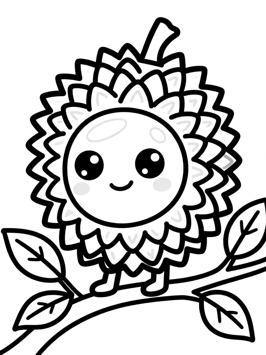 A shy rambutan with hairy skin.