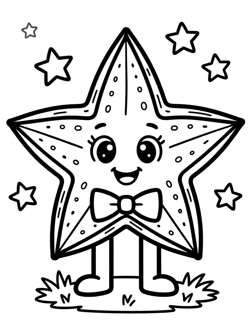 A proud starfruit with a star shape.