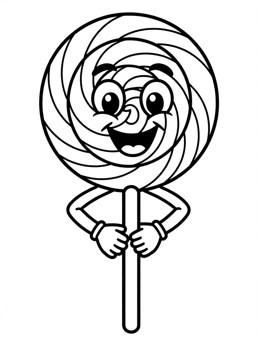 A proud lollipop with a stick.