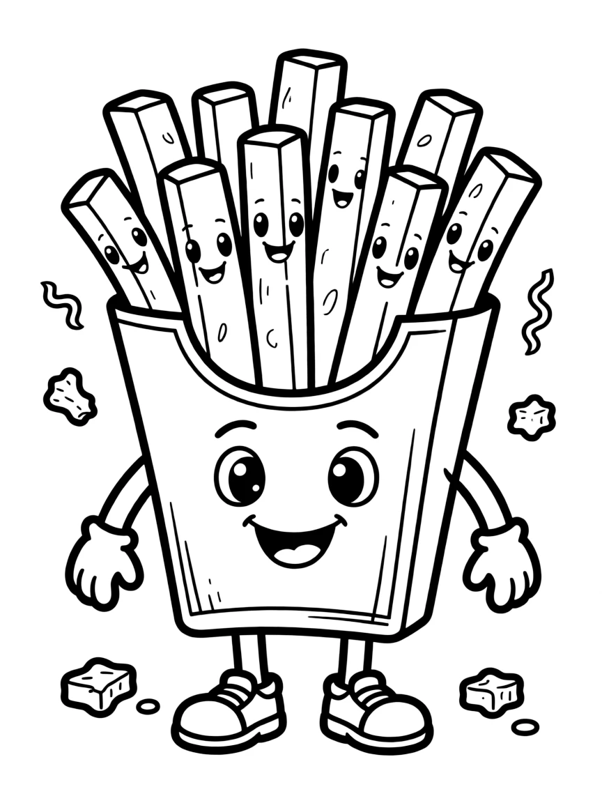 A friendly piece of fries with a salty taste.