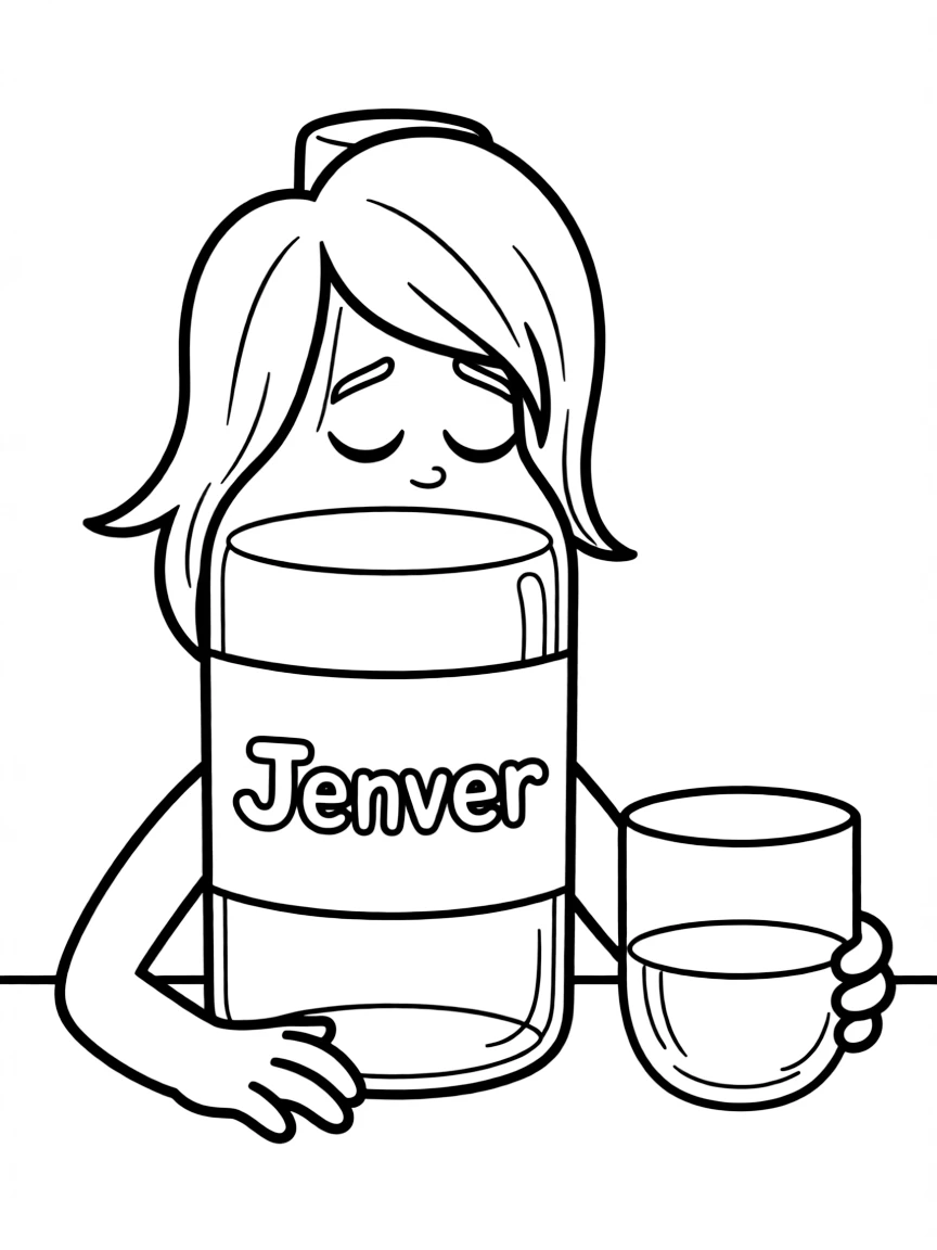 A sleepy jenever with a little glass.