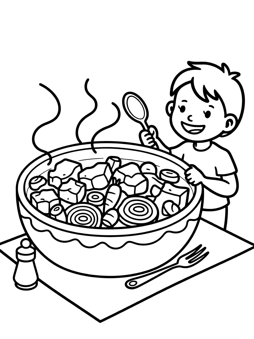 A happy carbonnade flamande with a steamy aroma.