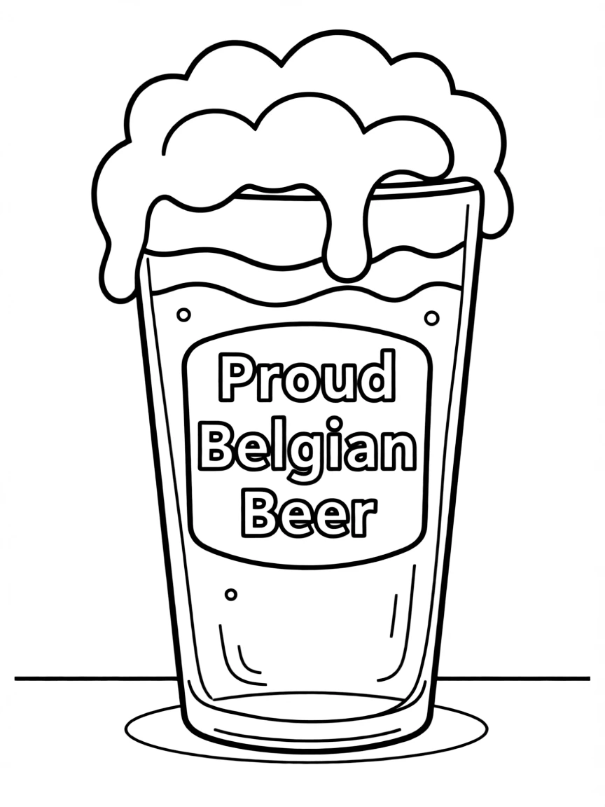 A proud Belgian beer with a foamy head.