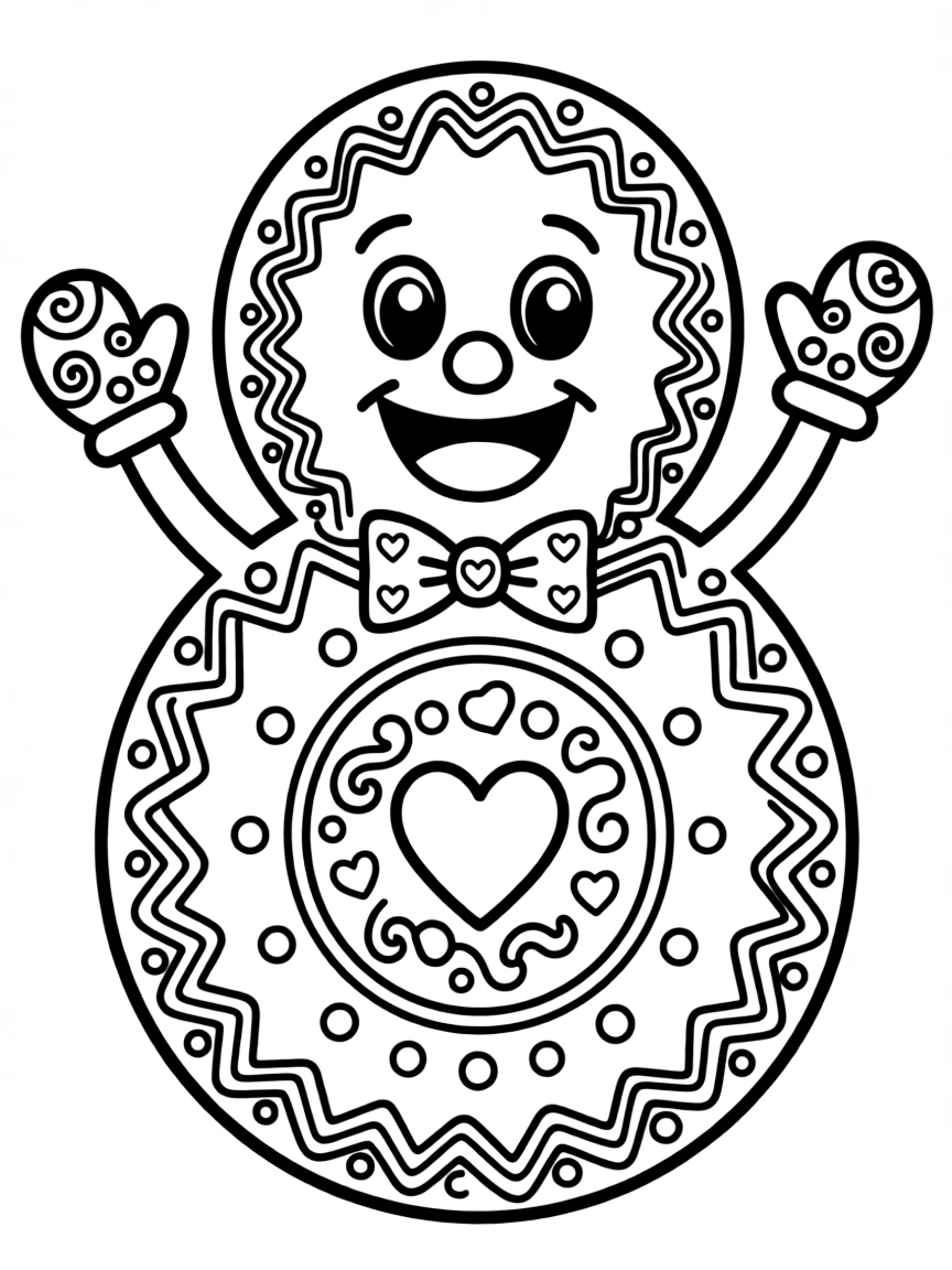 A cheerful Lebkuchen with a fancy design.