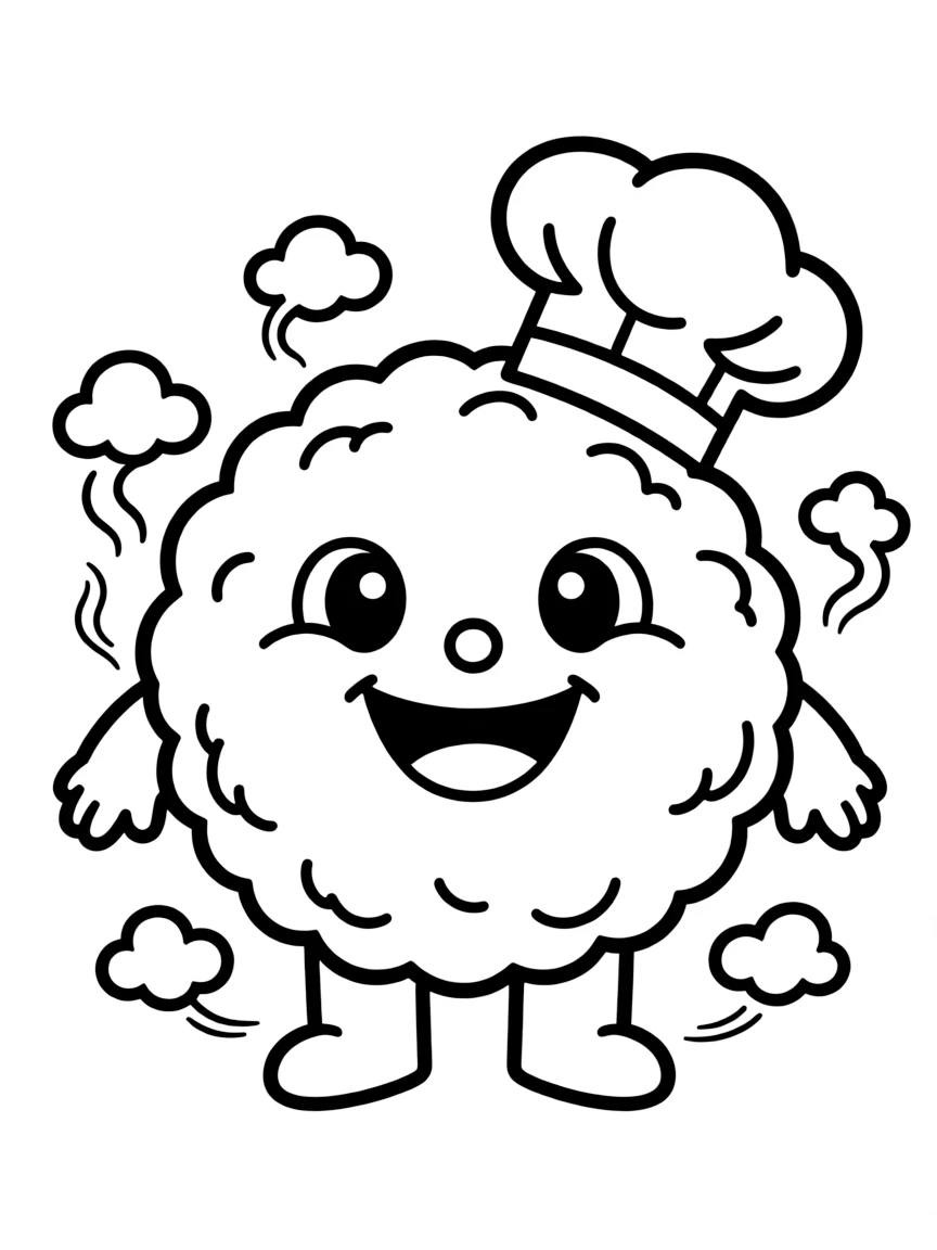 A friendly Knödel with a fluffy texture.