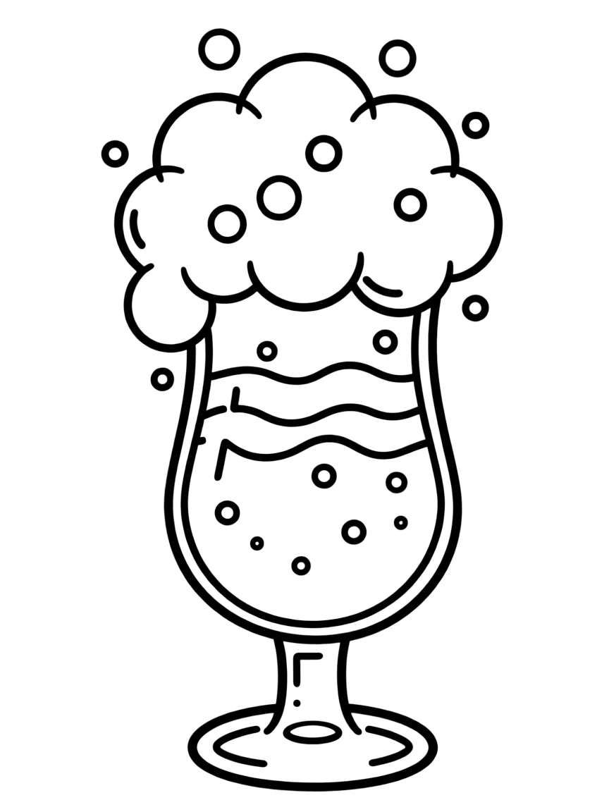 A bubbly Bier with a frothy top.