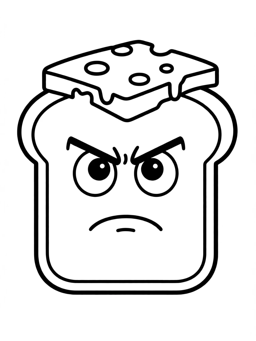 A grumpy Käsebrot with a simple look.