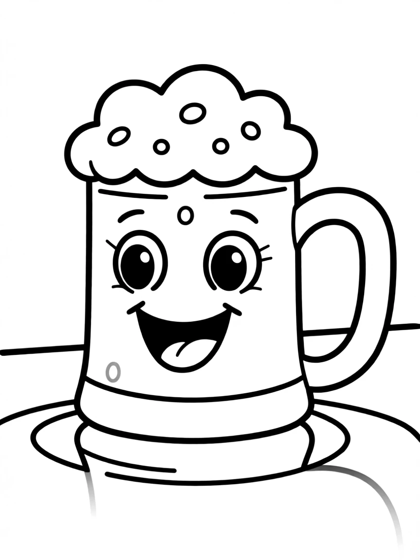A tiny Bier with a happy gulp.