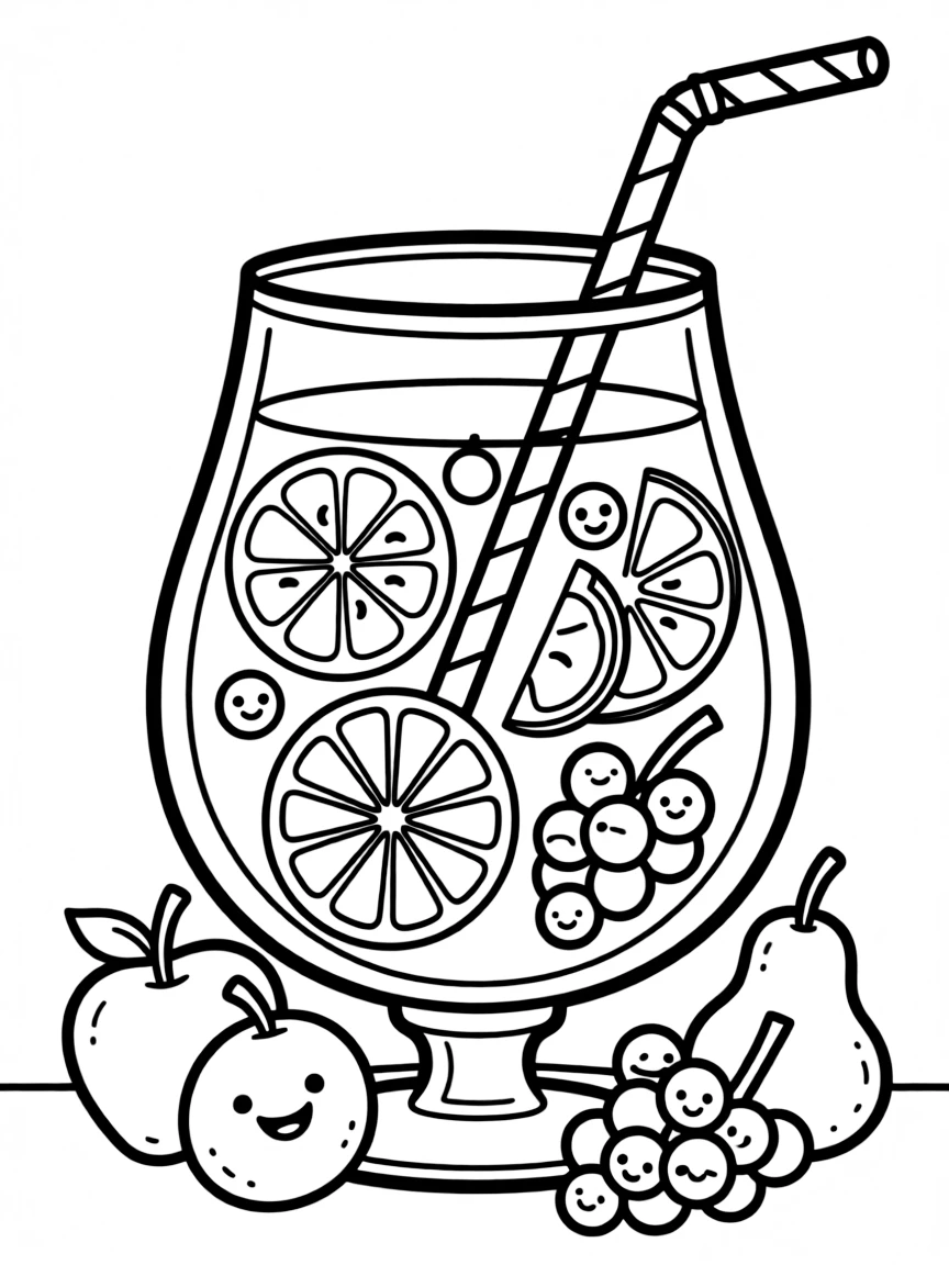 A cheerful sangria with a fruity aroma.