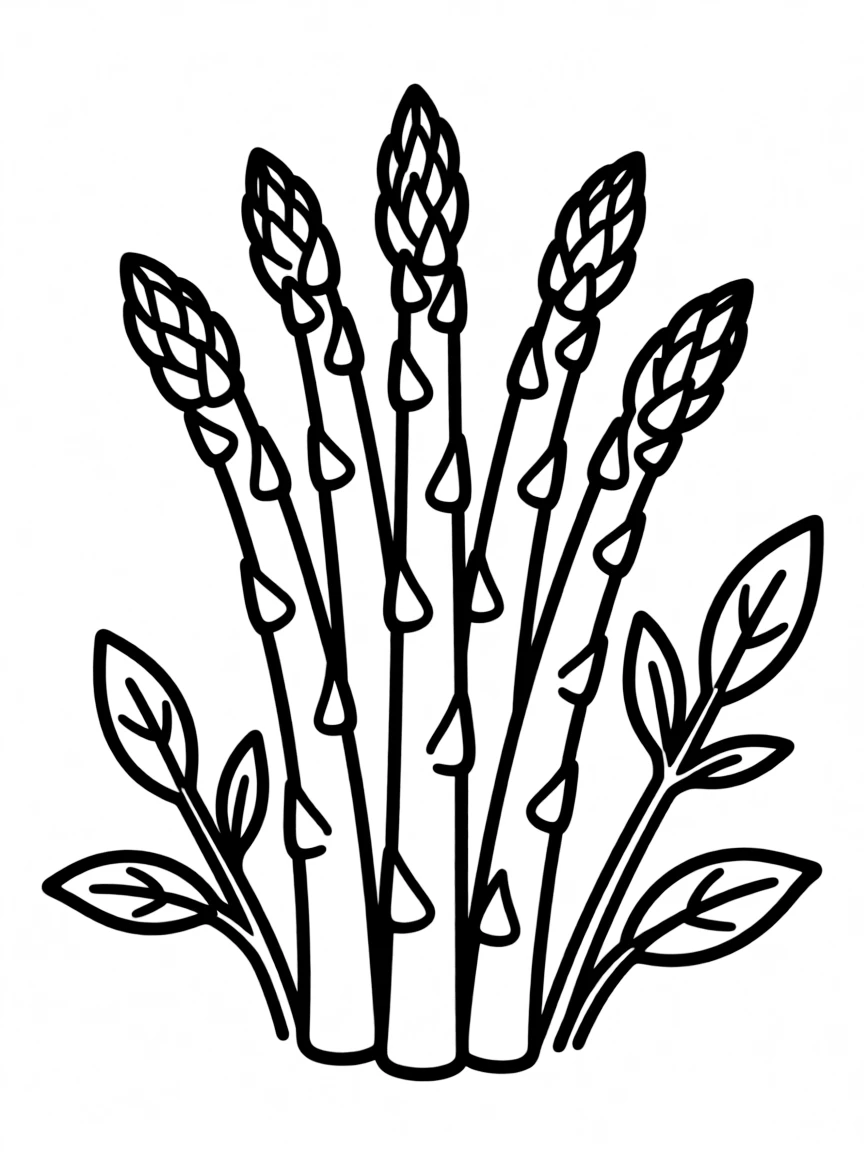 A tiny espárragos with a healthy look.