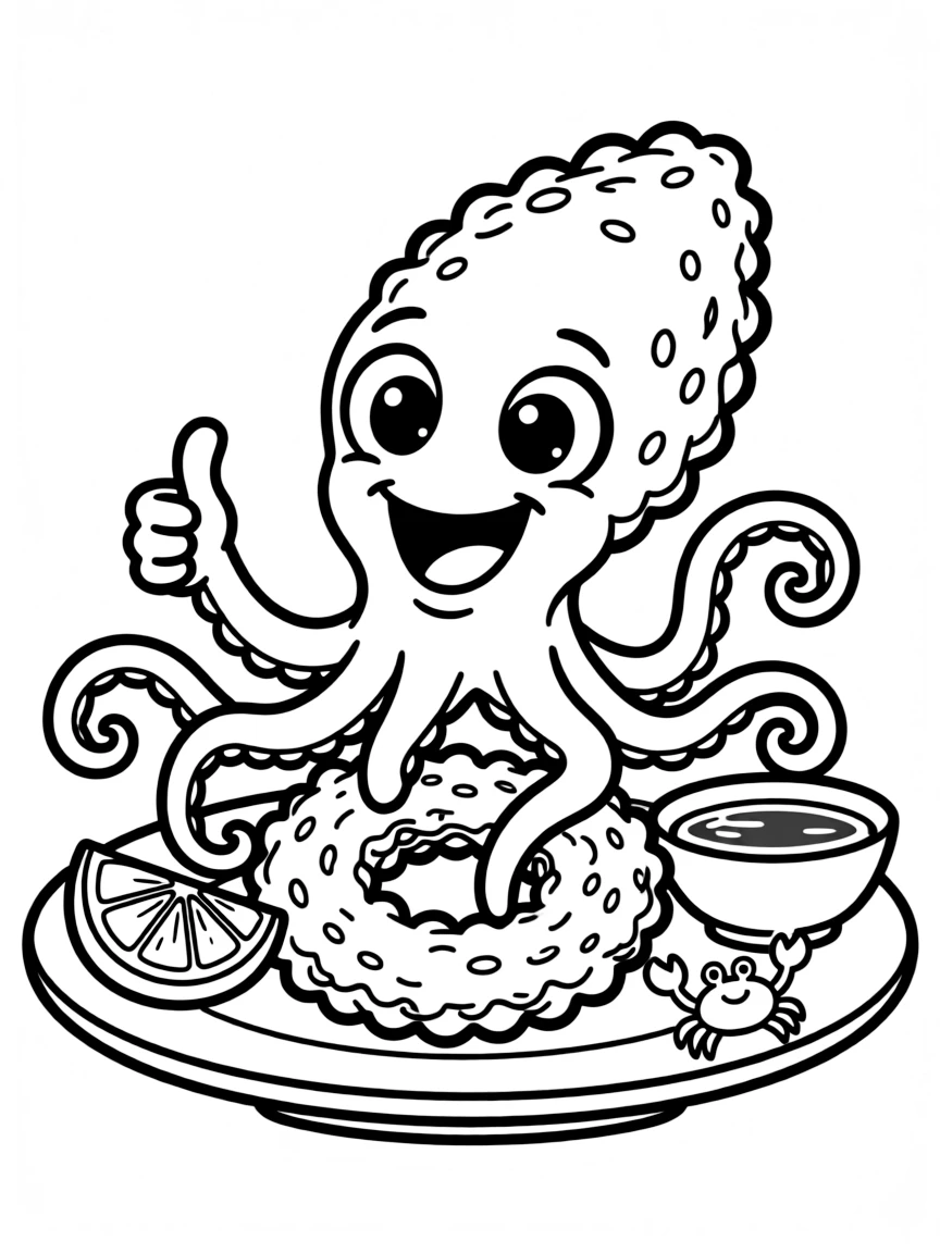 A silly calamares a la romana with a happy crunch.