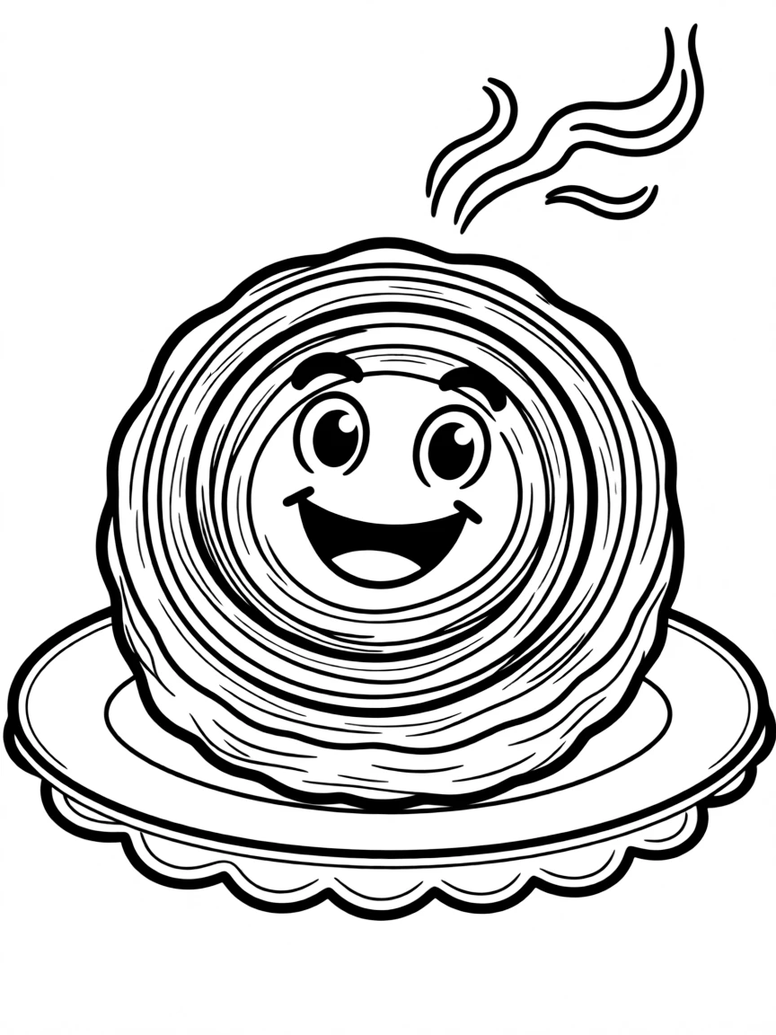 A happy ensaimada with a sweet scent.