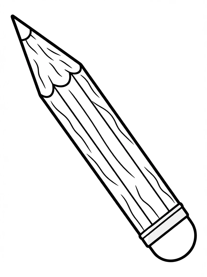 A pointy pencil with an eraser, ready to draw.