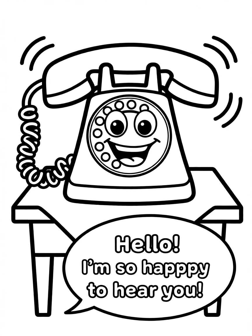A ringing telephone with a happy voice on the other end.
