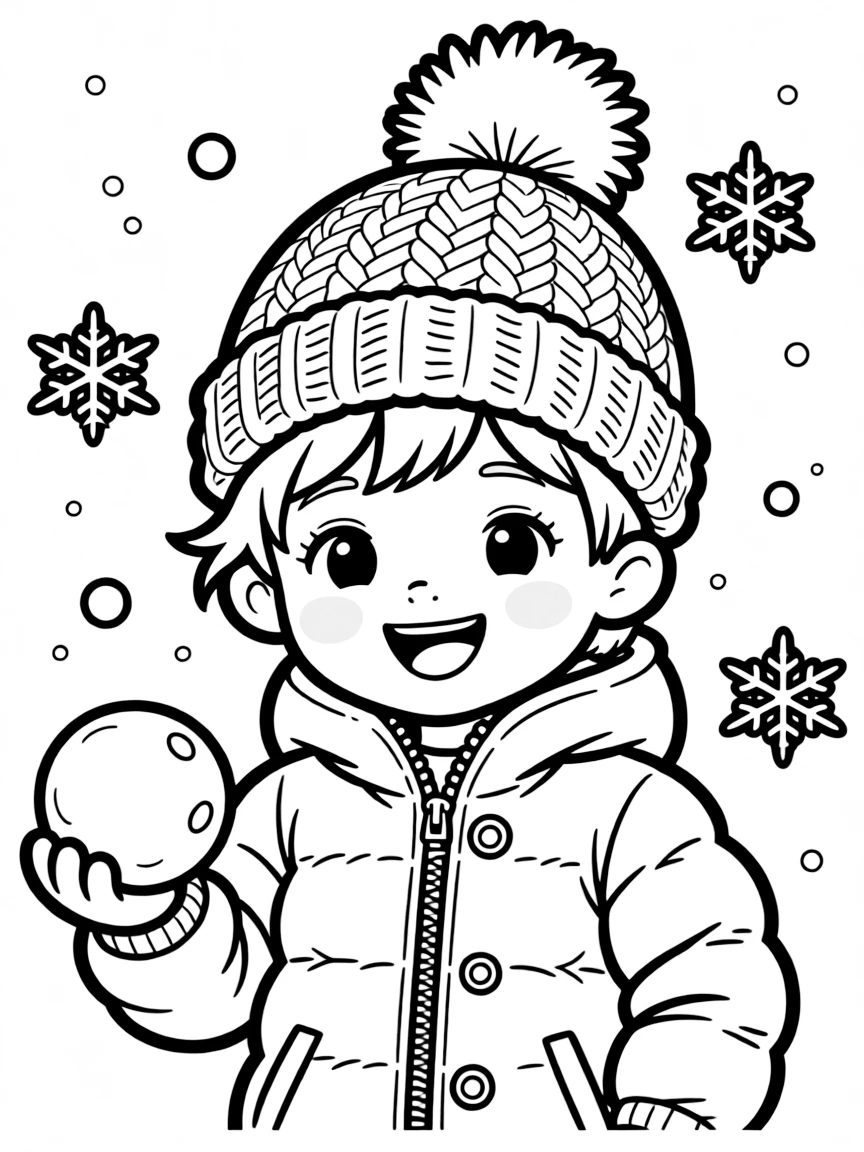 A cozy hat with a pom-pom.