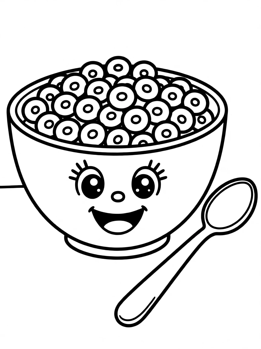 A friendly bowl full of cereal.