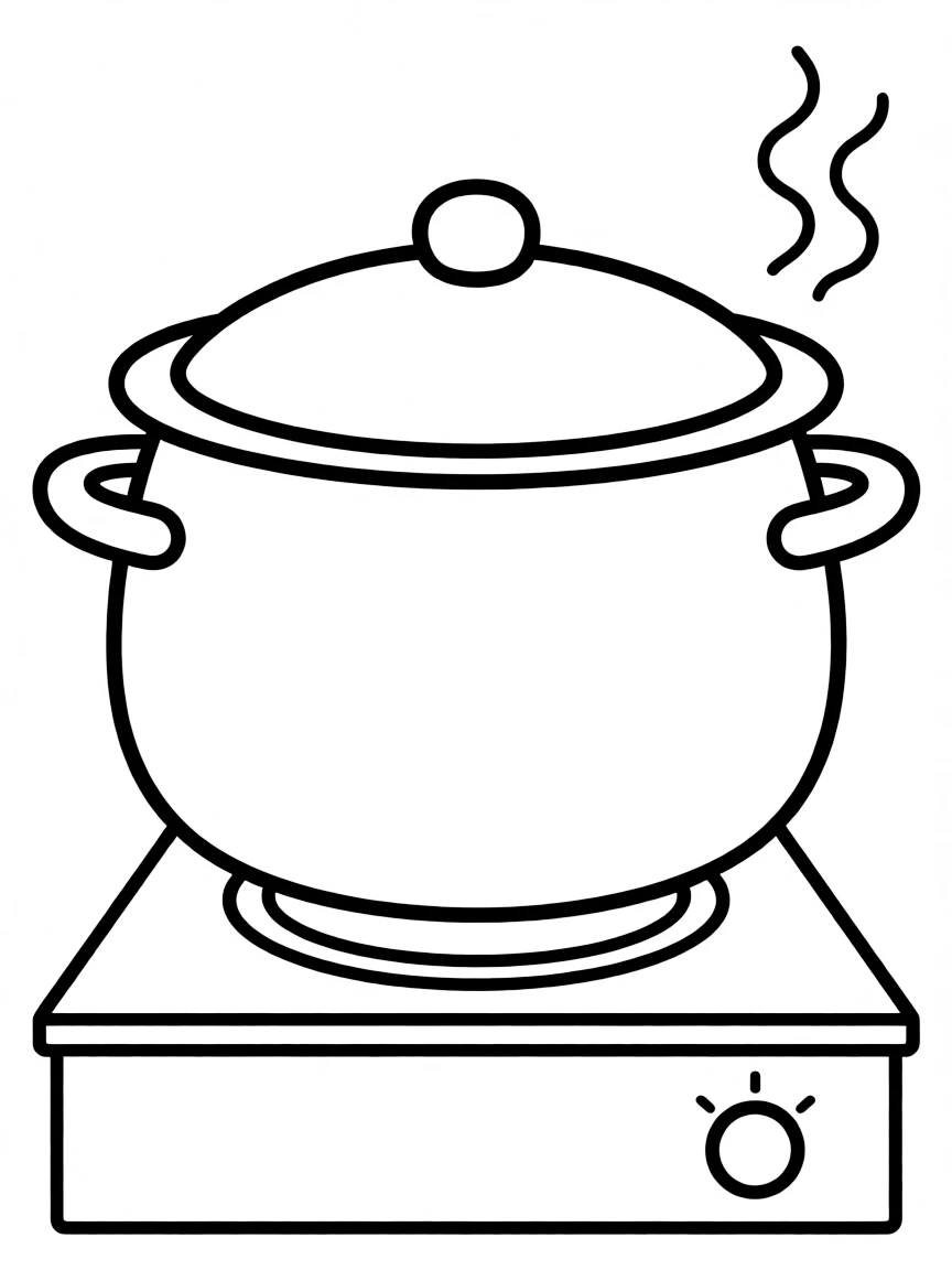 A sturdy pot boiling water.
