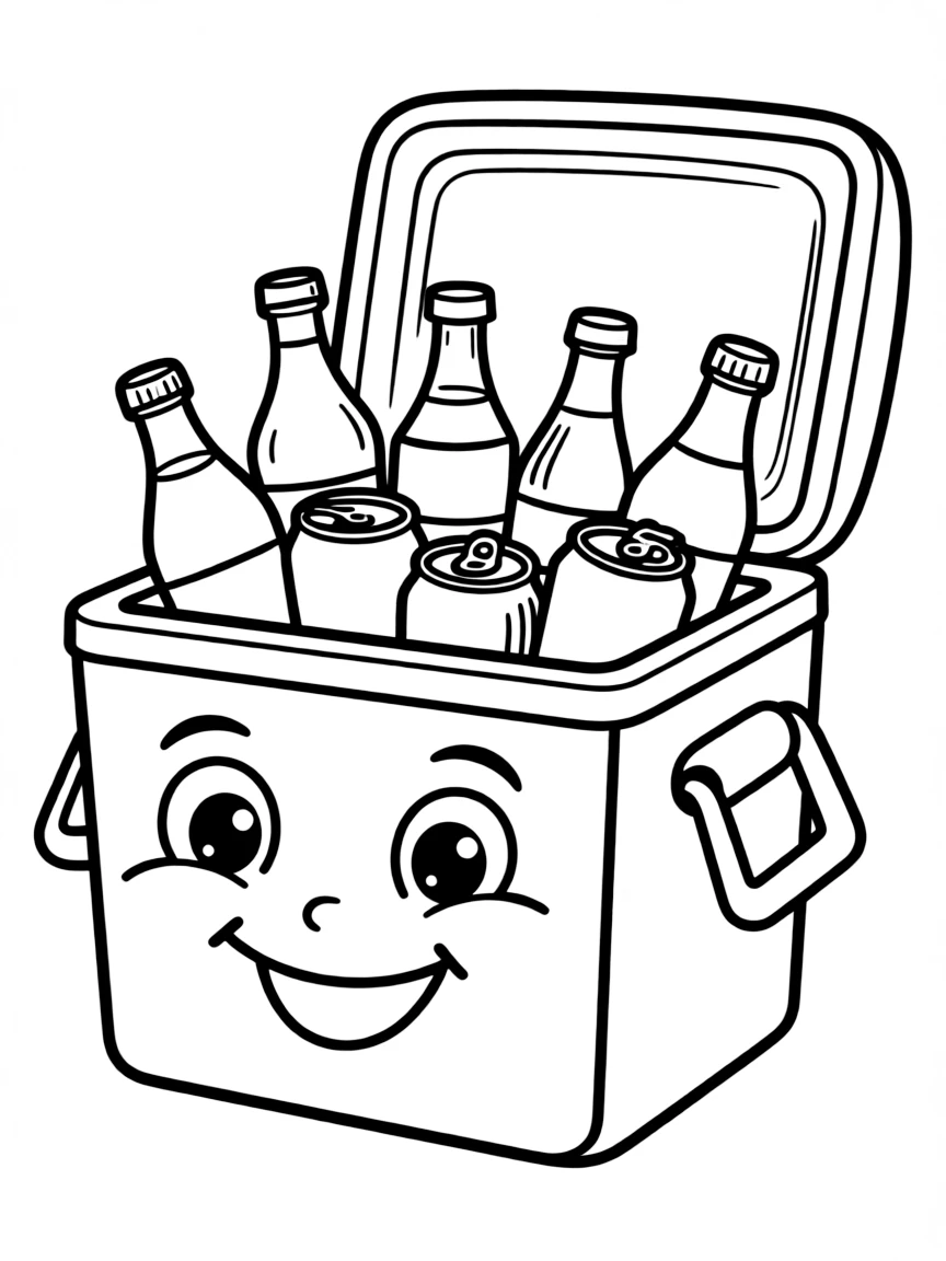 A happy cooler full of drinks.