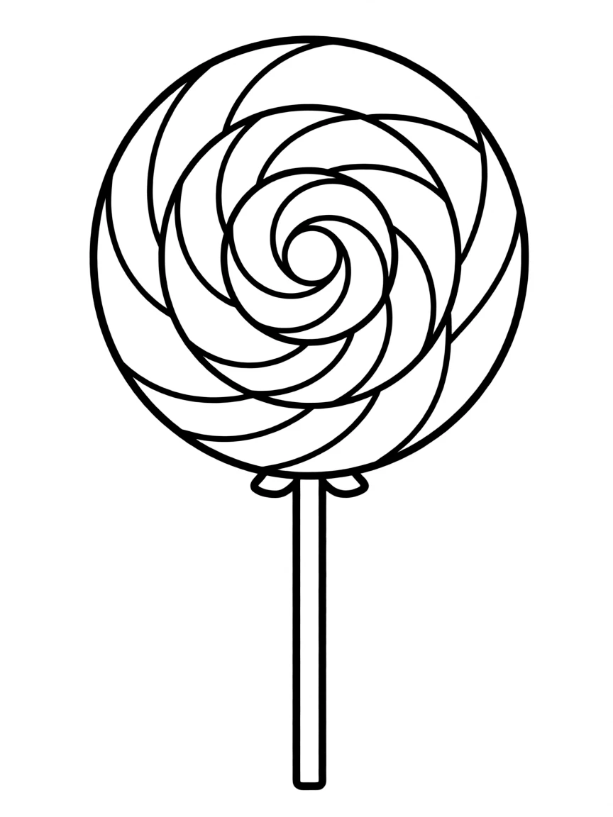 A sweet lollipop with a swirly design.