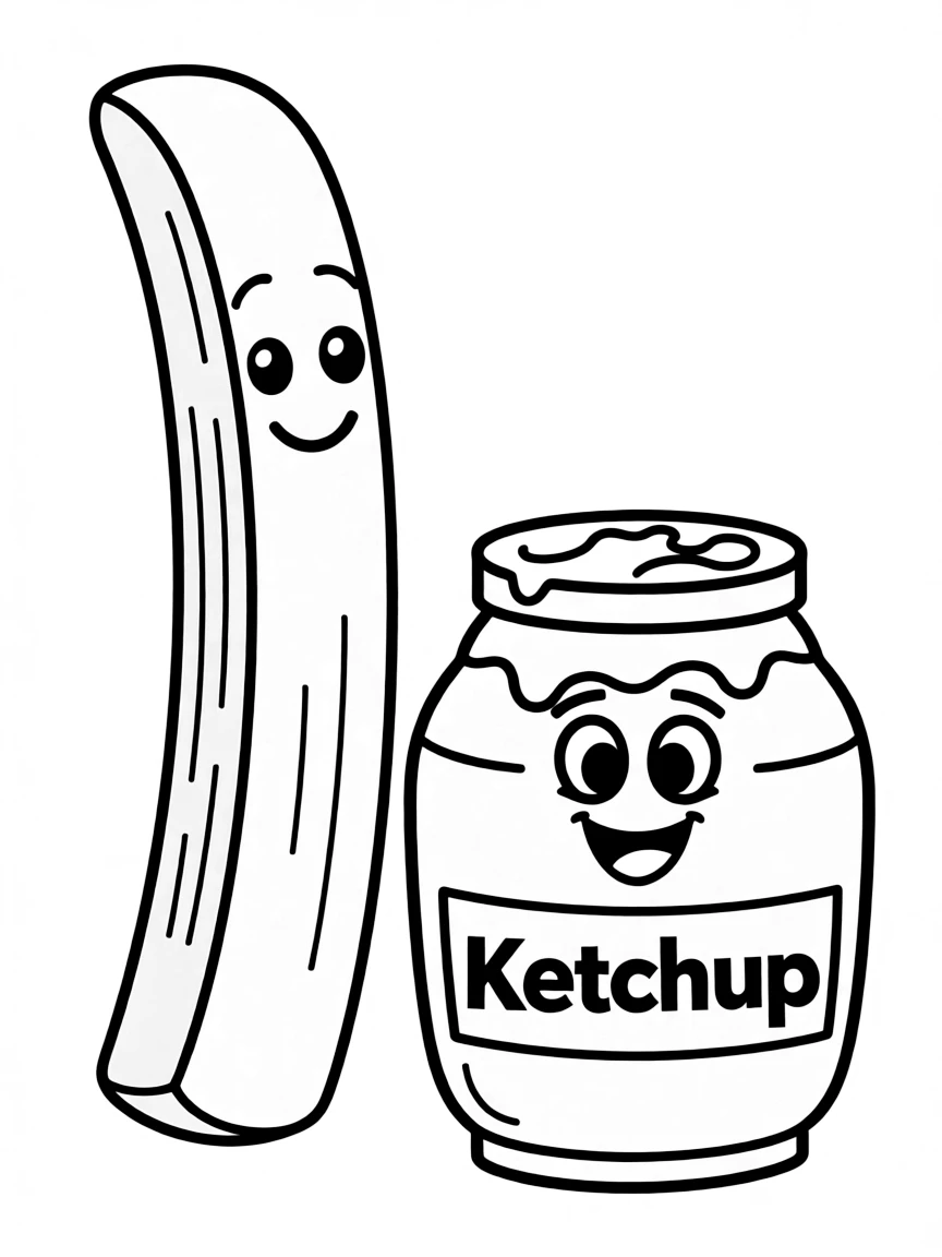 A crispy french fry with ketchup.