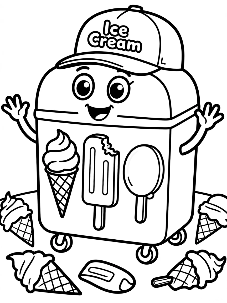 A bubbly freezer with ice cream.