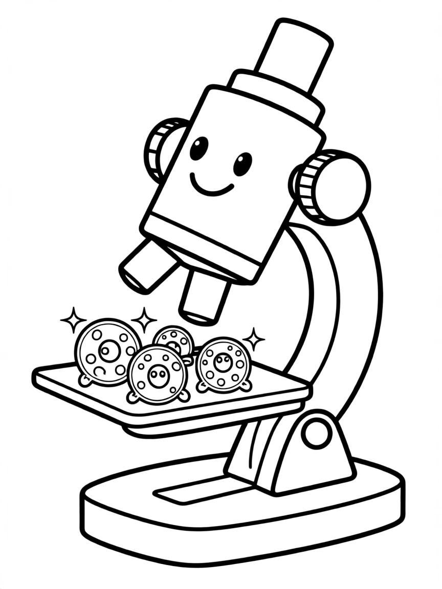 A bubbly microscope looking at cells.