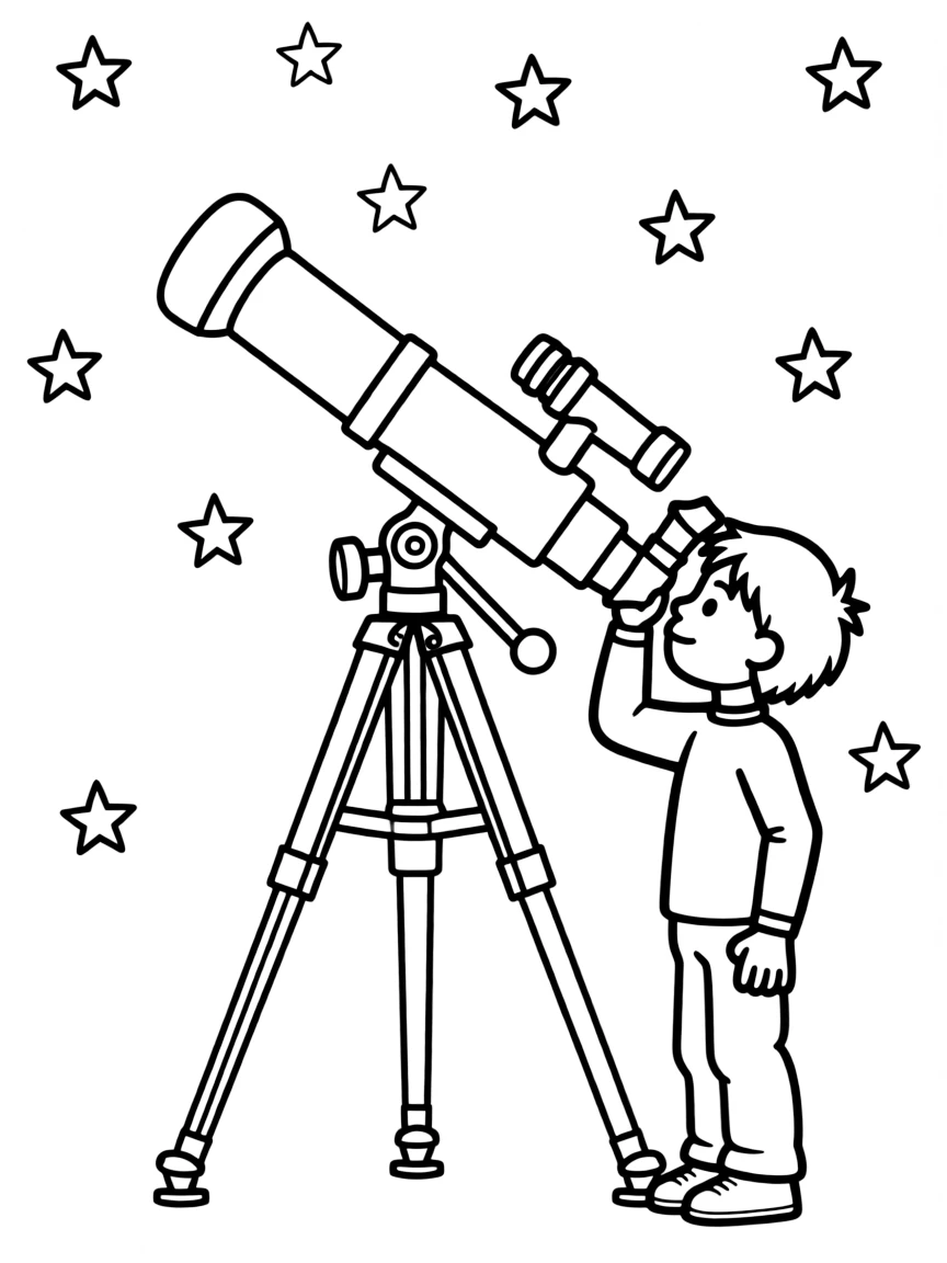 A strong telescope looking at stars.