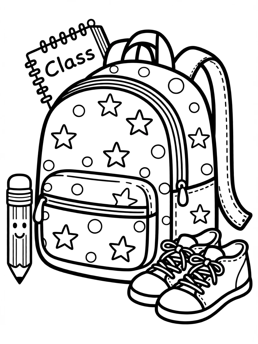 A friendly backpack ready for school.