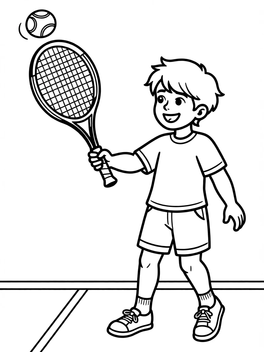 A bouncy tennis ball being hit by a racket.