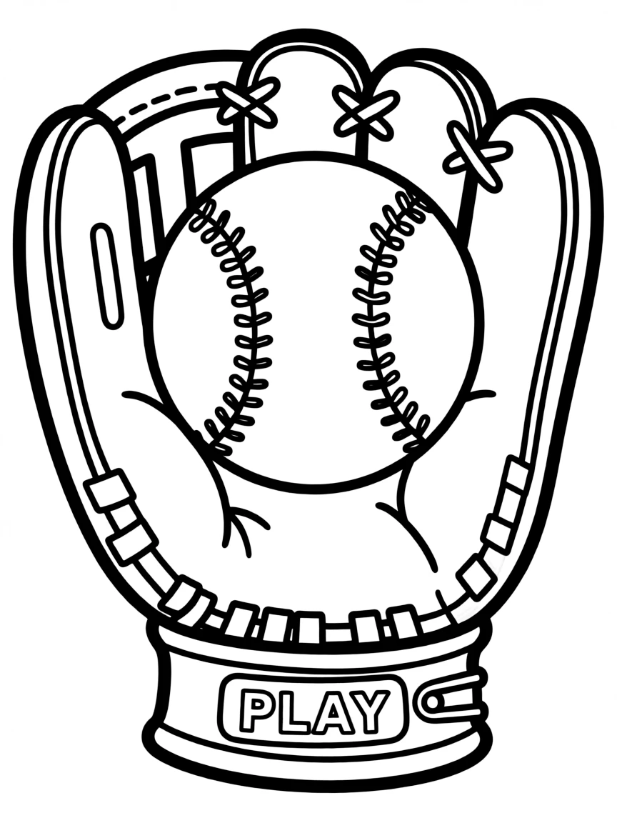 A friendly baseball glove catching a ball.
