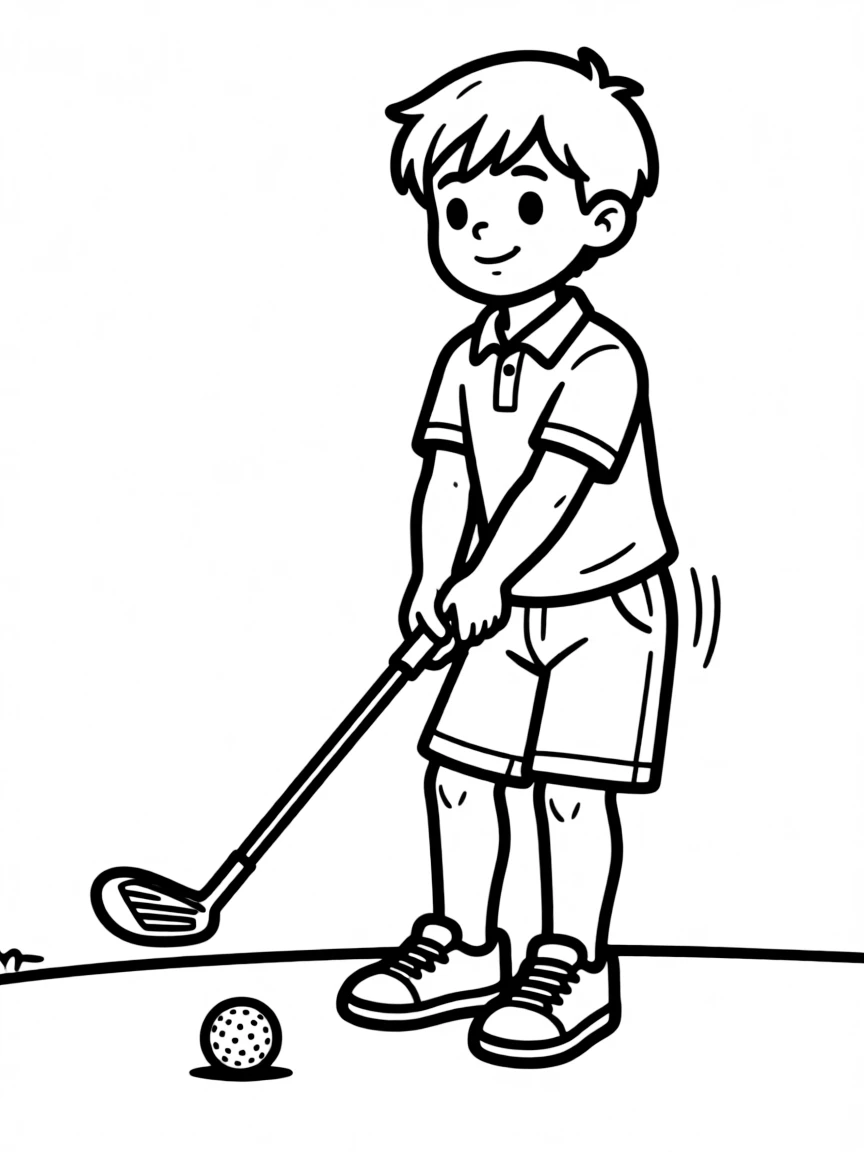 A pointy golf club swinging.