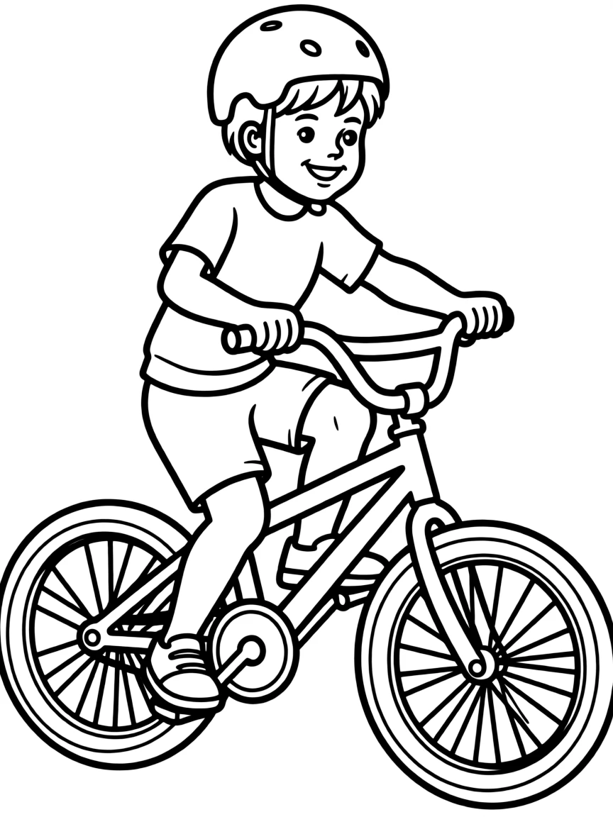 A speedy bicycle with a helmet.