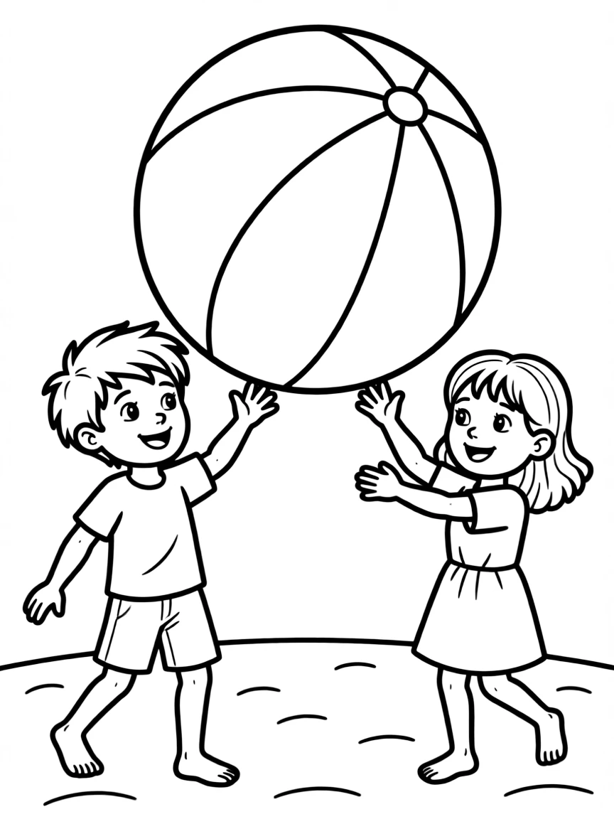 A bouncy beach ball being tossed around.