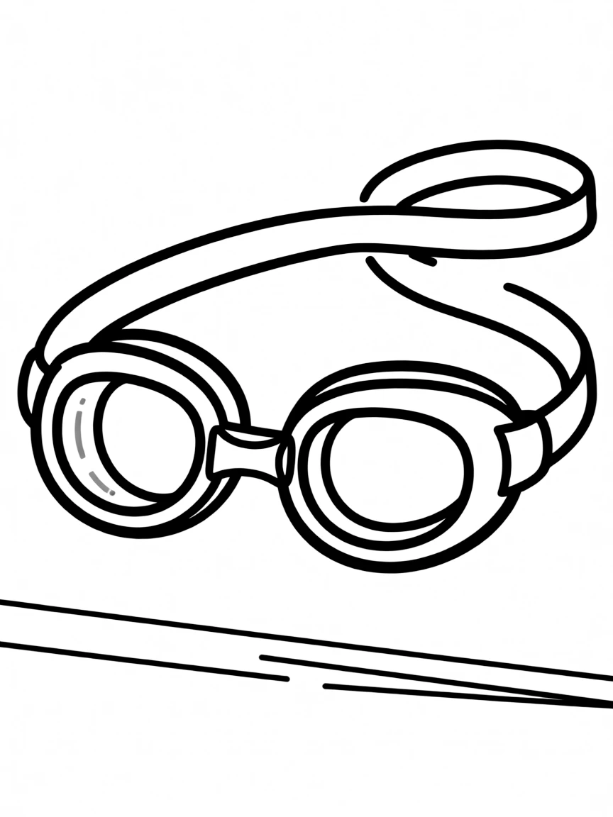 A clear goggle for swimming.