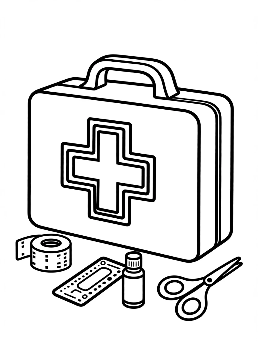 A sturdy first aid kit for minor scrapes.
