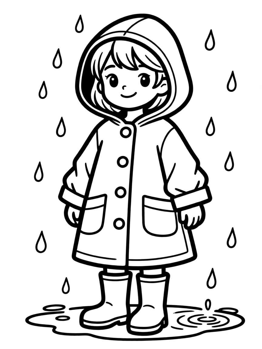 A cozy raincoat protecting from rain.