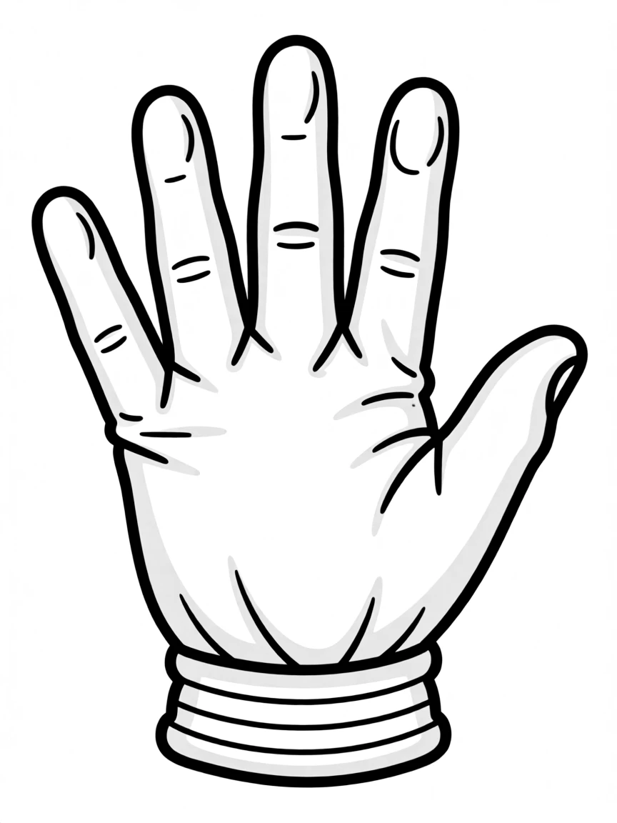 A stretchy glove with fingers.