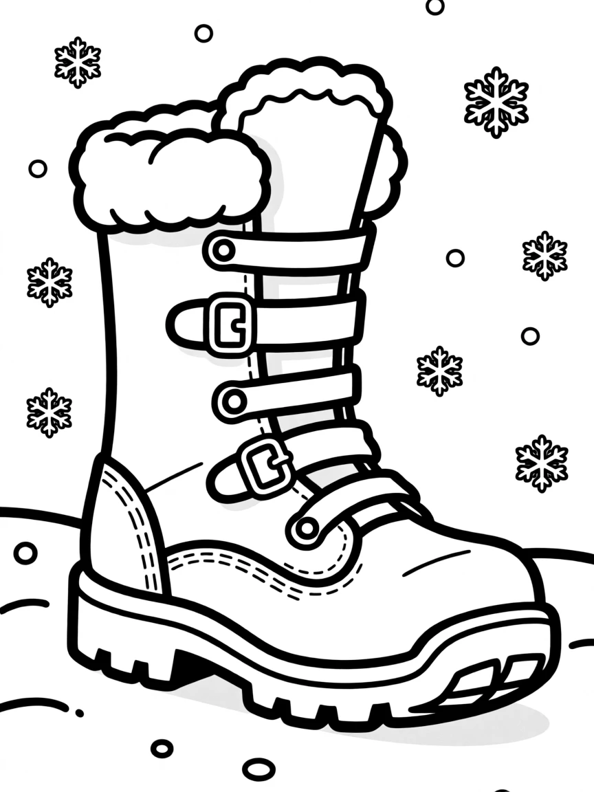 A sturdy snow boot for snowy days.
