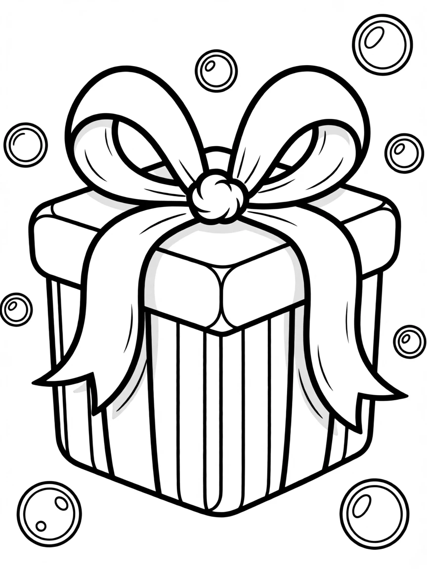 A bubbly present with a bow.