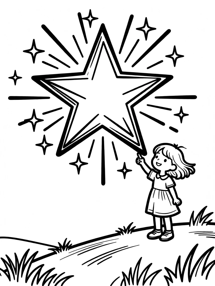 A sparkling star twinkling.