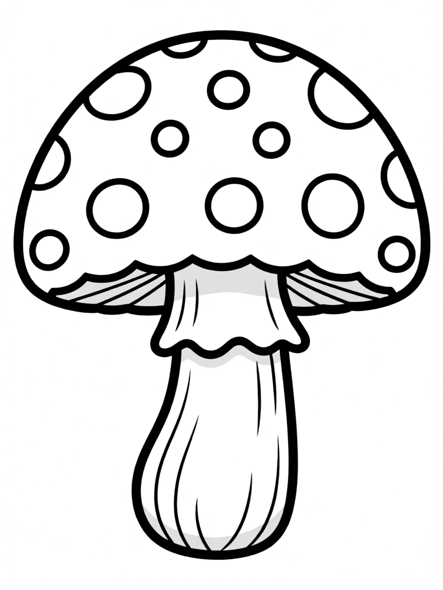 A yummy mushroom with spots.