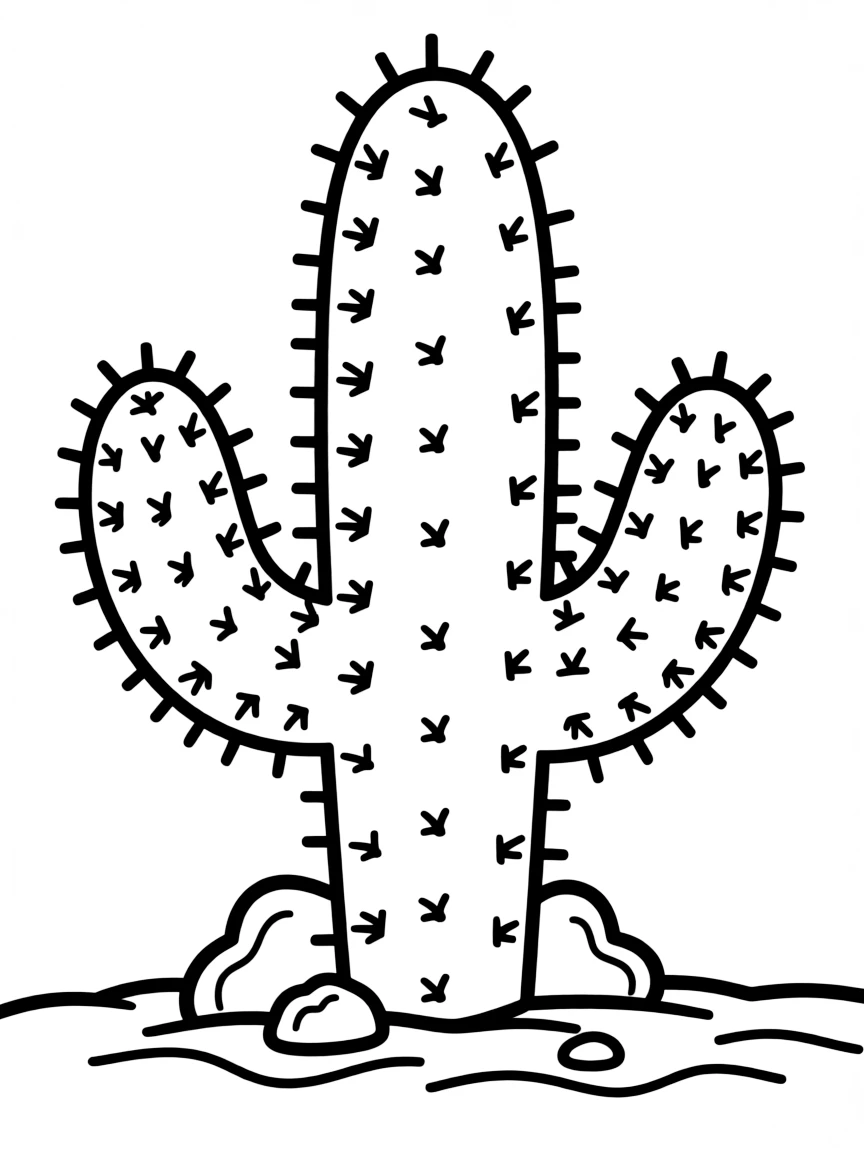 A prickly cactus with needles.