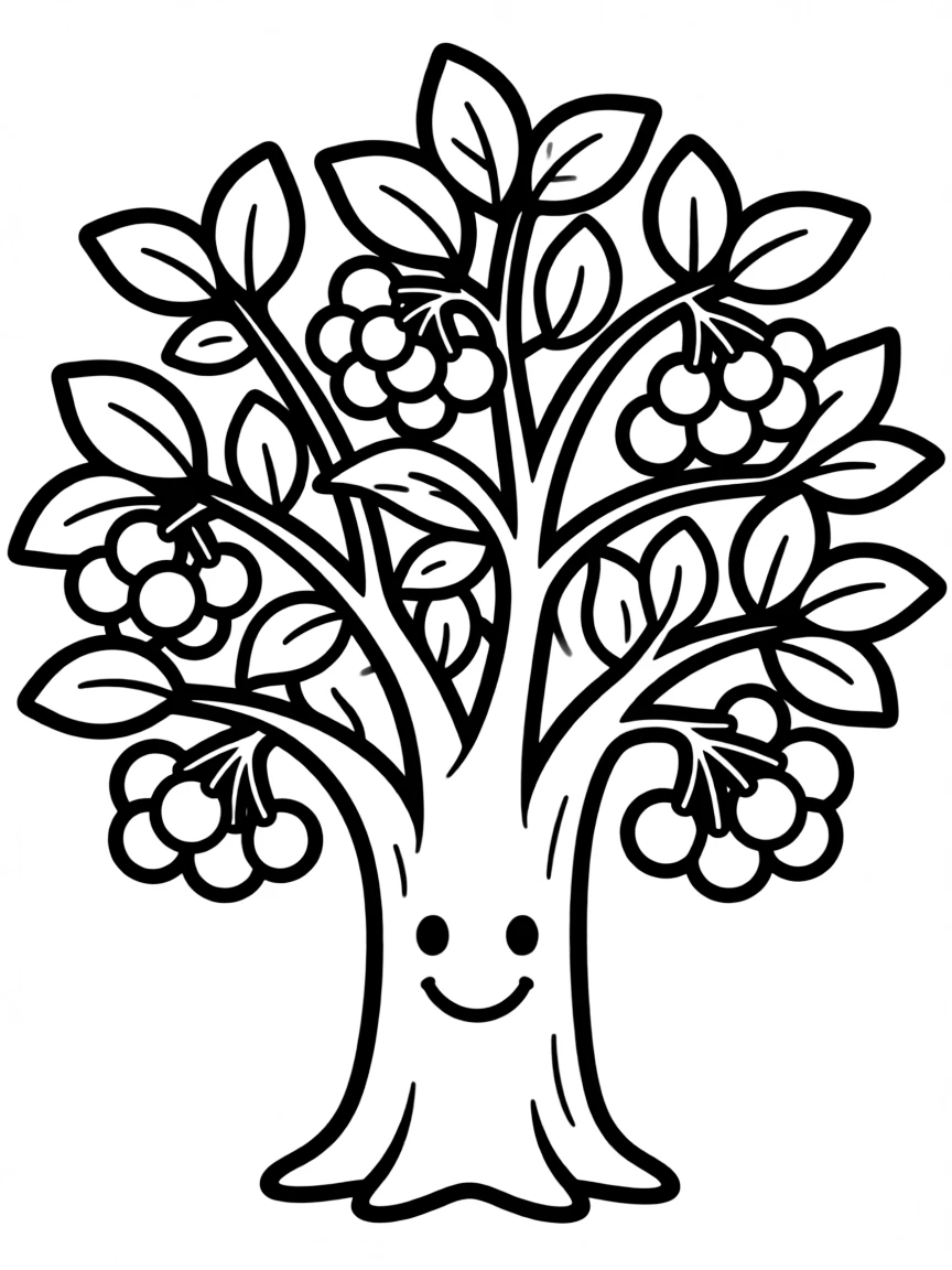 A happy bush with berries.