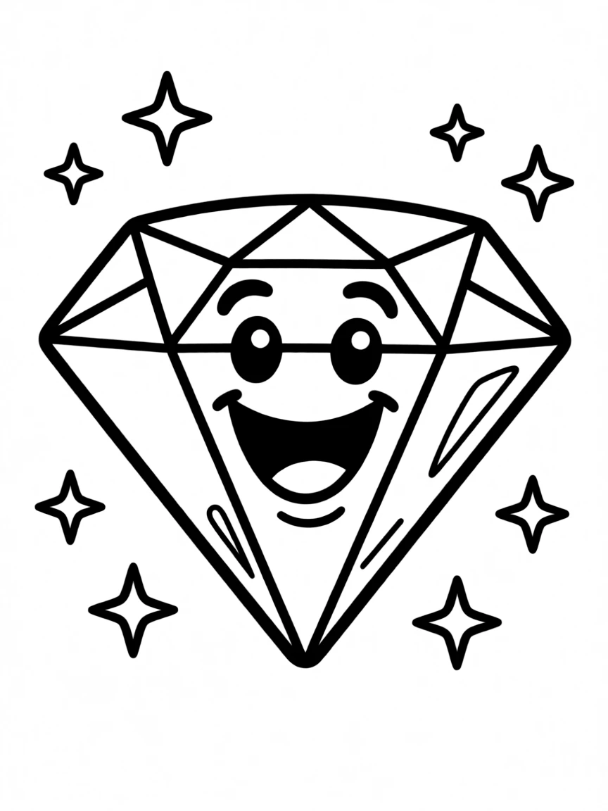 A happy diamond glittering.