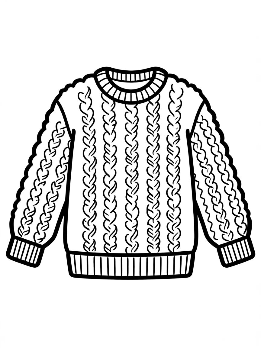 A warm wool sweater soft and cozy.