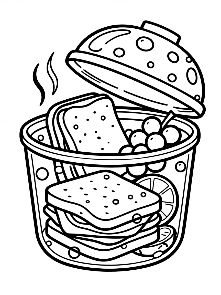 A bubbly plastic container with food.
