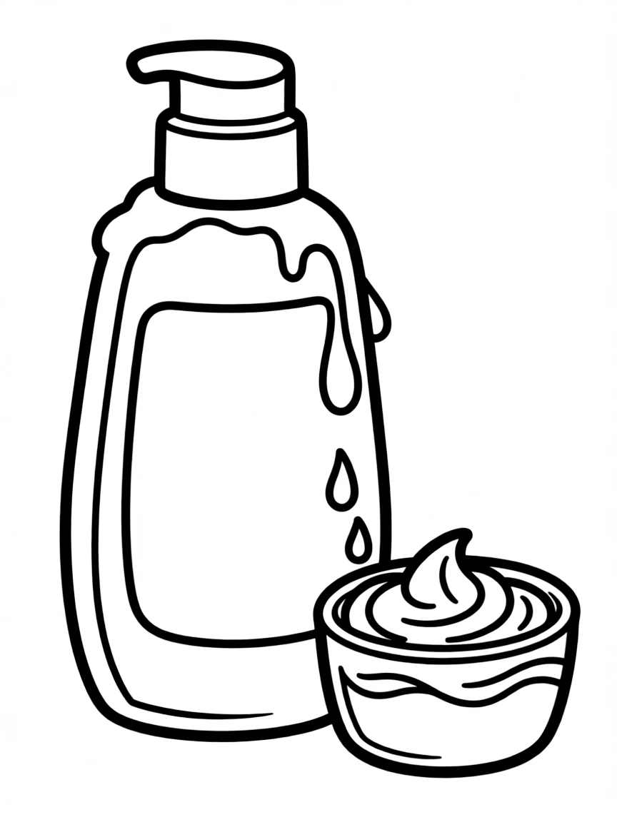 A smooth conditioner bottle with creamy texture.